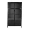 VITRINE aus Metall 100x43x180cm, schwarz - Schwarz, Metall (100/180/43cm) - Giga Meubel