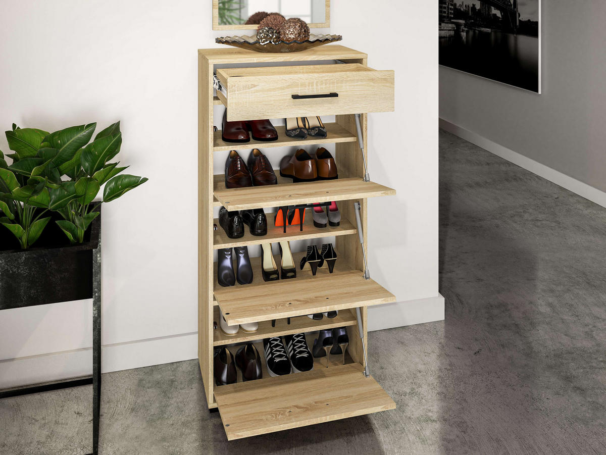 SCHUHSCHRANK – 60 cm – Caro – Sonoma Eiche - Sonoma Eiche, Holzwerkstoff (60/126/34cm) - hi-markt