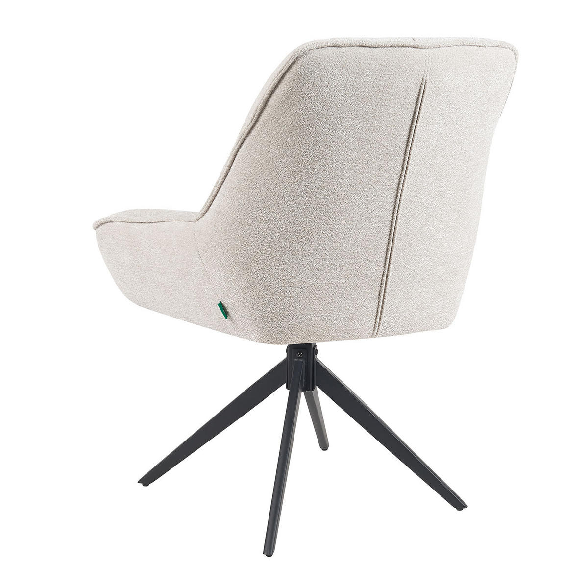 DREHSTUHL Mika-Zoe - Creme/Schwarz, Textil/Metall (60/88/68cm) - DUBI Möbel