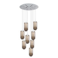 GALERIELEUCHTE Velo 8-flammig Klar Ø 18cm - Klar/Weiß, Glas (18/18/33cm) - s.luce