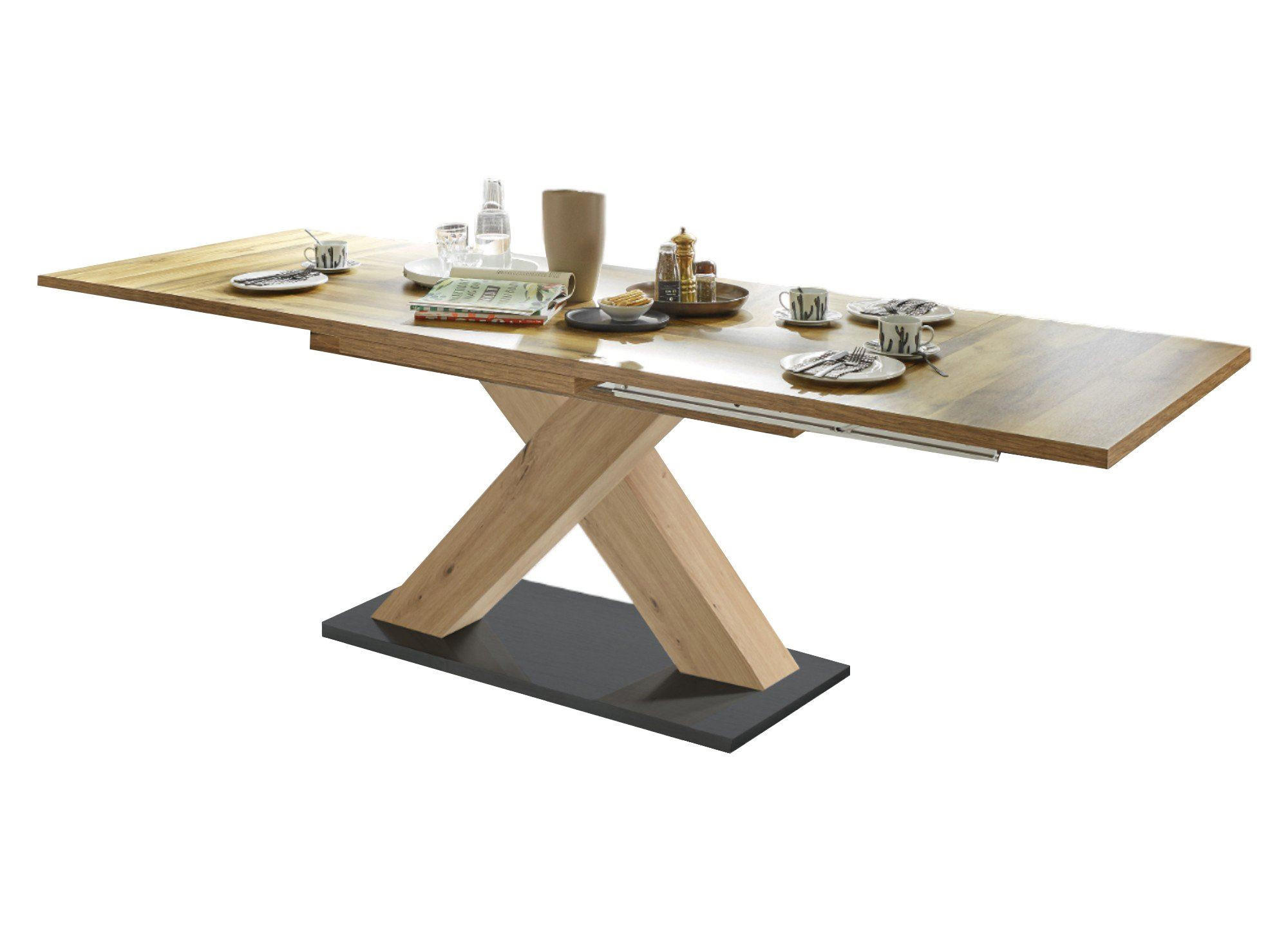 ESSTISCH ausziehbar Elene 180x90x76 Asteiche/Plankeneiche - Alteiche, Holzwerkstoff (180/90/76cm) - 58aufmkessel