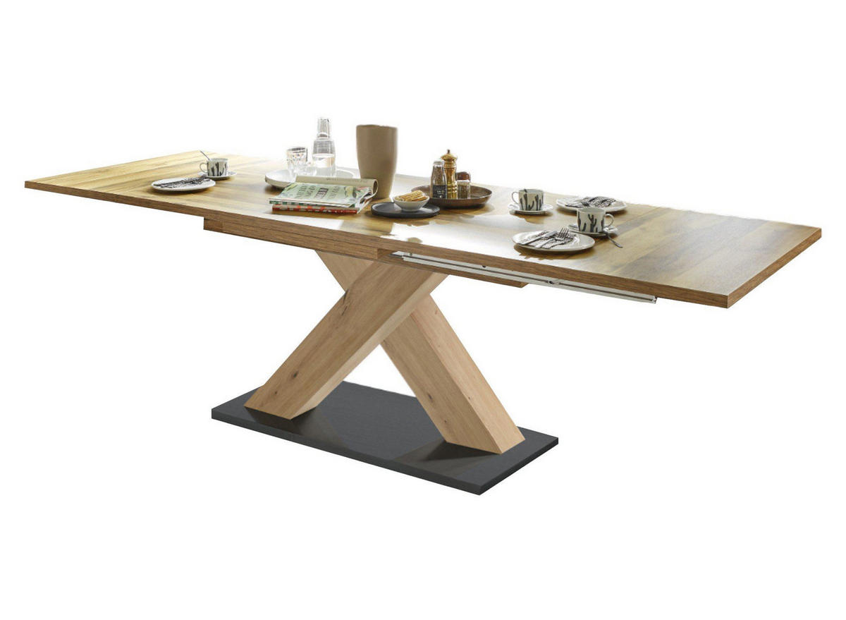 ESSTISCH ausziehbar Elene 160x90x76 Asteiche/Plankeneiche - Alteiche, Holzwerkstoff (160/90/76cm) - 58aufmkessel