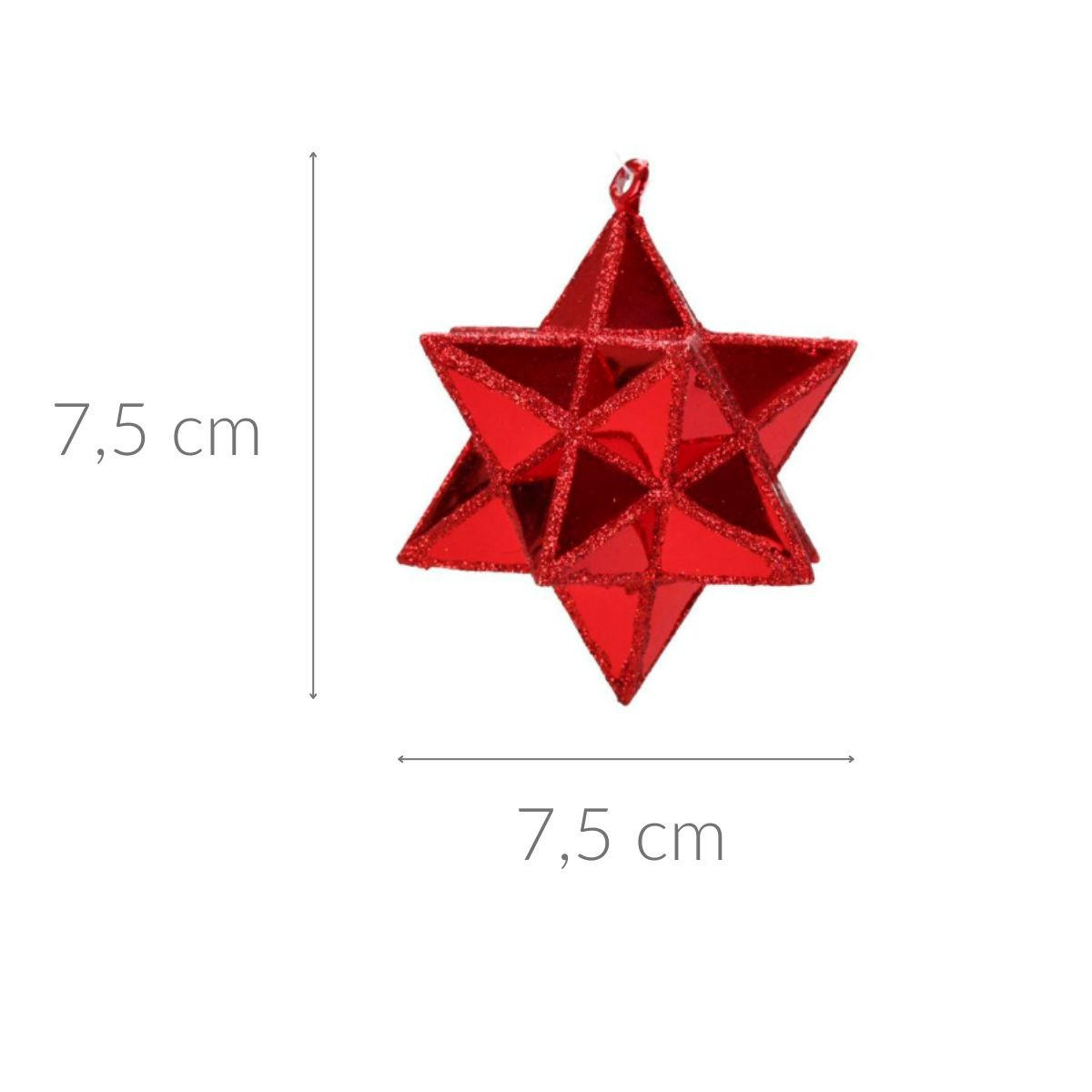 WEIHNACHTSKUGELN-SET aus Kunststoff 7,5/7,5/7,5 cm - Rot, Kunststoff (7.5/7.5/7.5cm) - Homea