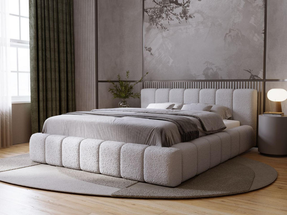 POLSTERBETT Orio 180x200 Grau - Grau, Textil (180/200cm) - Graingold