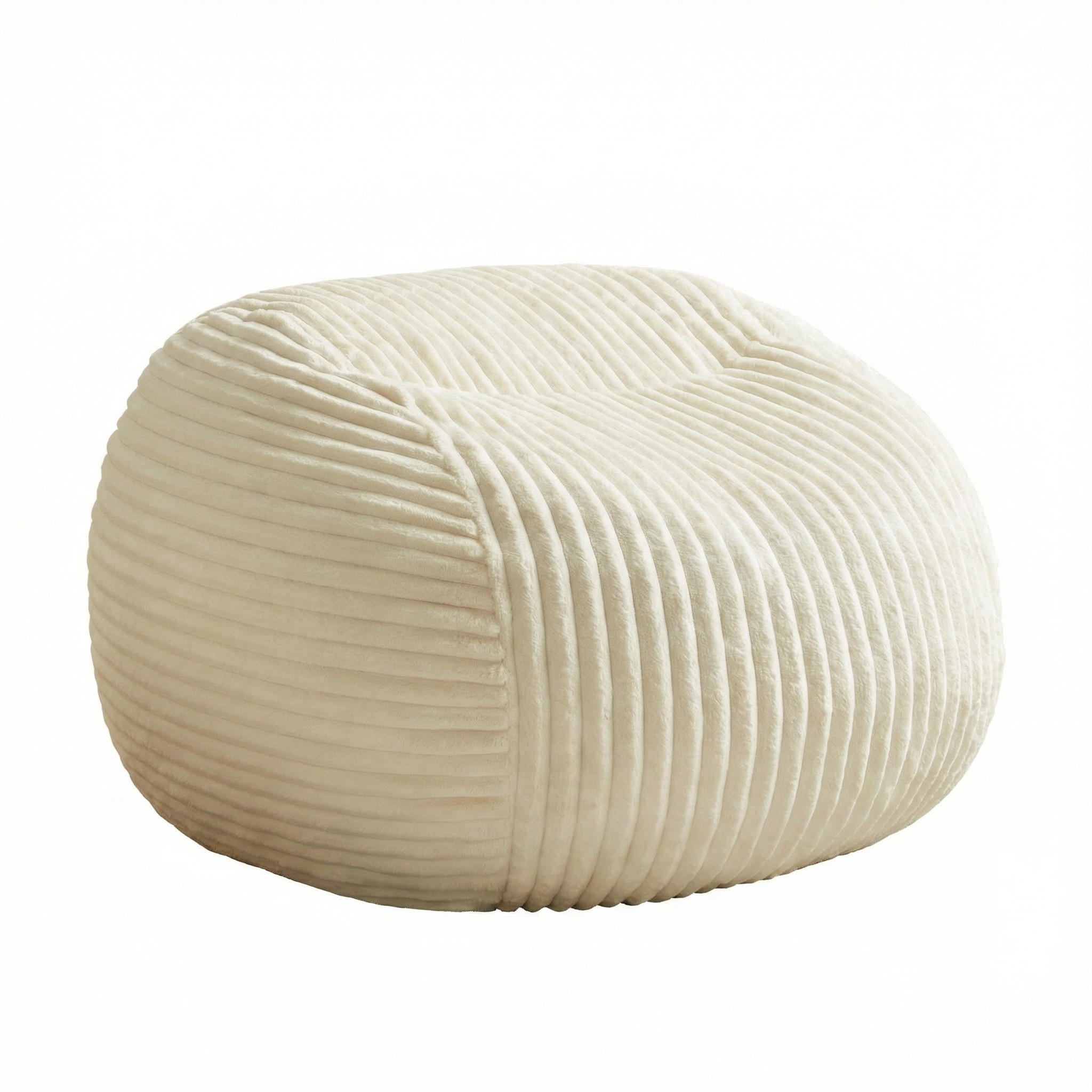 SITZSACK XXL Beige aus edlem Cord Ergonomischer Montagefrei - Beige, Textil (34/24/34cm) - Urban Meuble