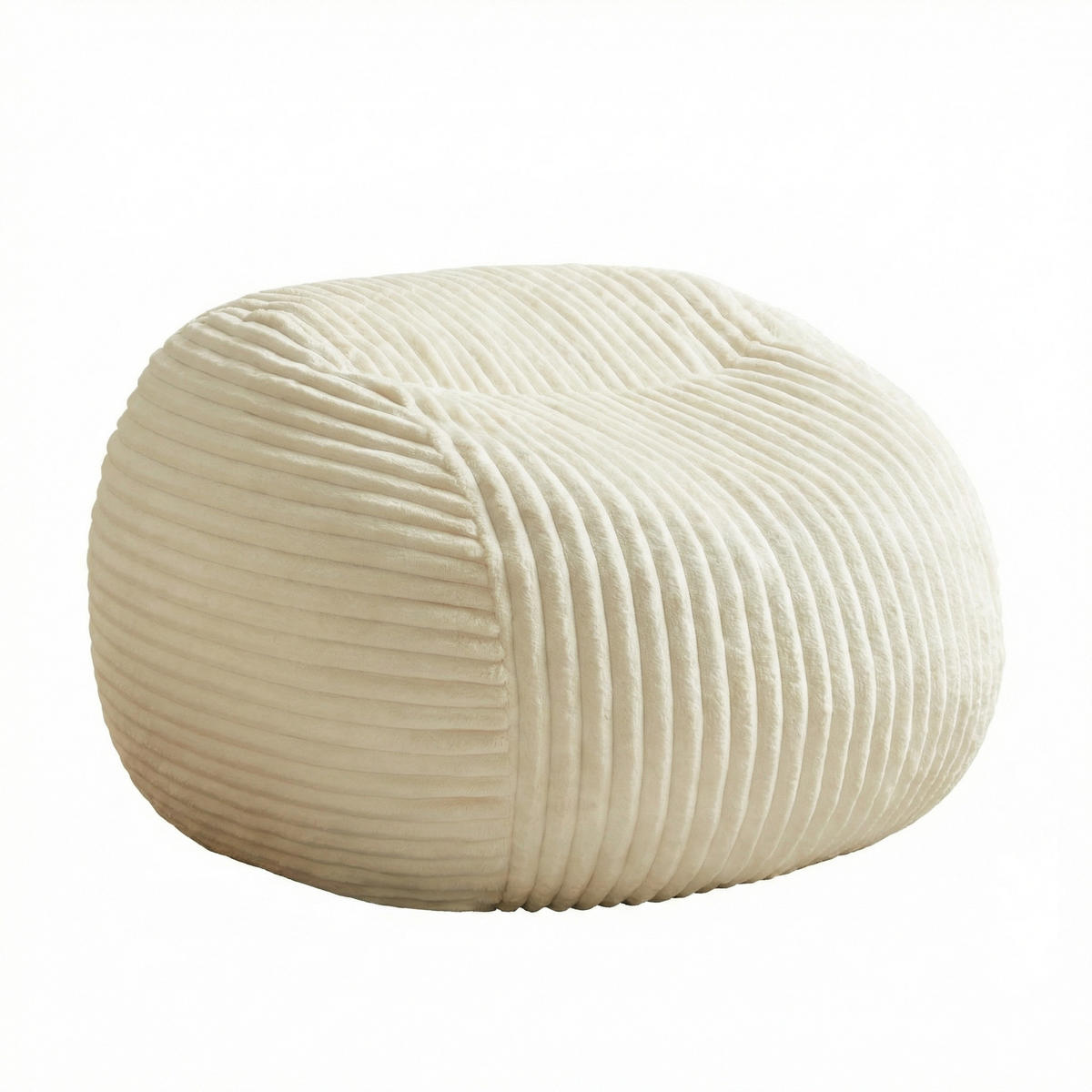 SITZSACK XXL Beige aus edlem Cord Ergonomischer Montagefrei - Beige, Textil (34/24/34cm) - Urban Meuble