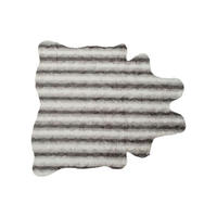 TEPPICH Grau Weiß (160 x 150 x 2 cm) - Grau, Kunststoff (160/150cm) - DKD Home Decor