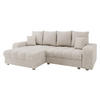ECKSOFA Kronos - Silberfarben/Creme, Holz/Textil (250/166cm) - MIRJAN24