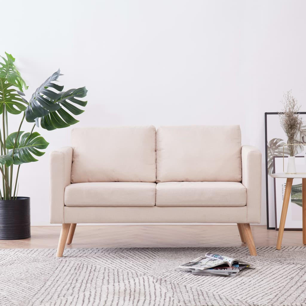 2-SITZER-SOFA Duderstadt - Weiß, Holz (116/73/70cm) - Nettlife