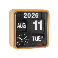 WANDUHR Mini Flip - Braun - 24/24 cm - Braun, Kunststoff (24/24/10cm) - Karlsson