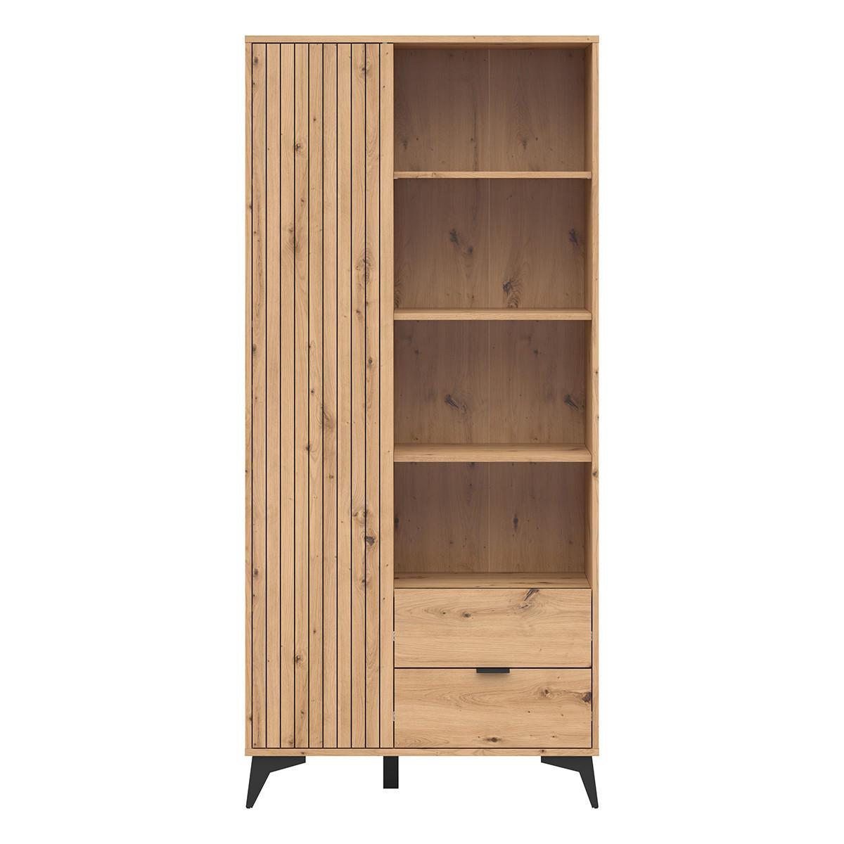 BÜCHERREGAL Mao Holz in Eichenoptik - Braun, Holzwerkstoff (90/197/41cm) - Petits-meubles