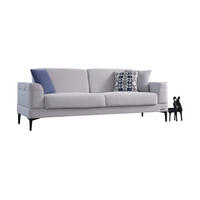SOFA Maja 2-Sitzer Bouclé Grau - Grau, Kunststoff/Textil (180/85/90cm)