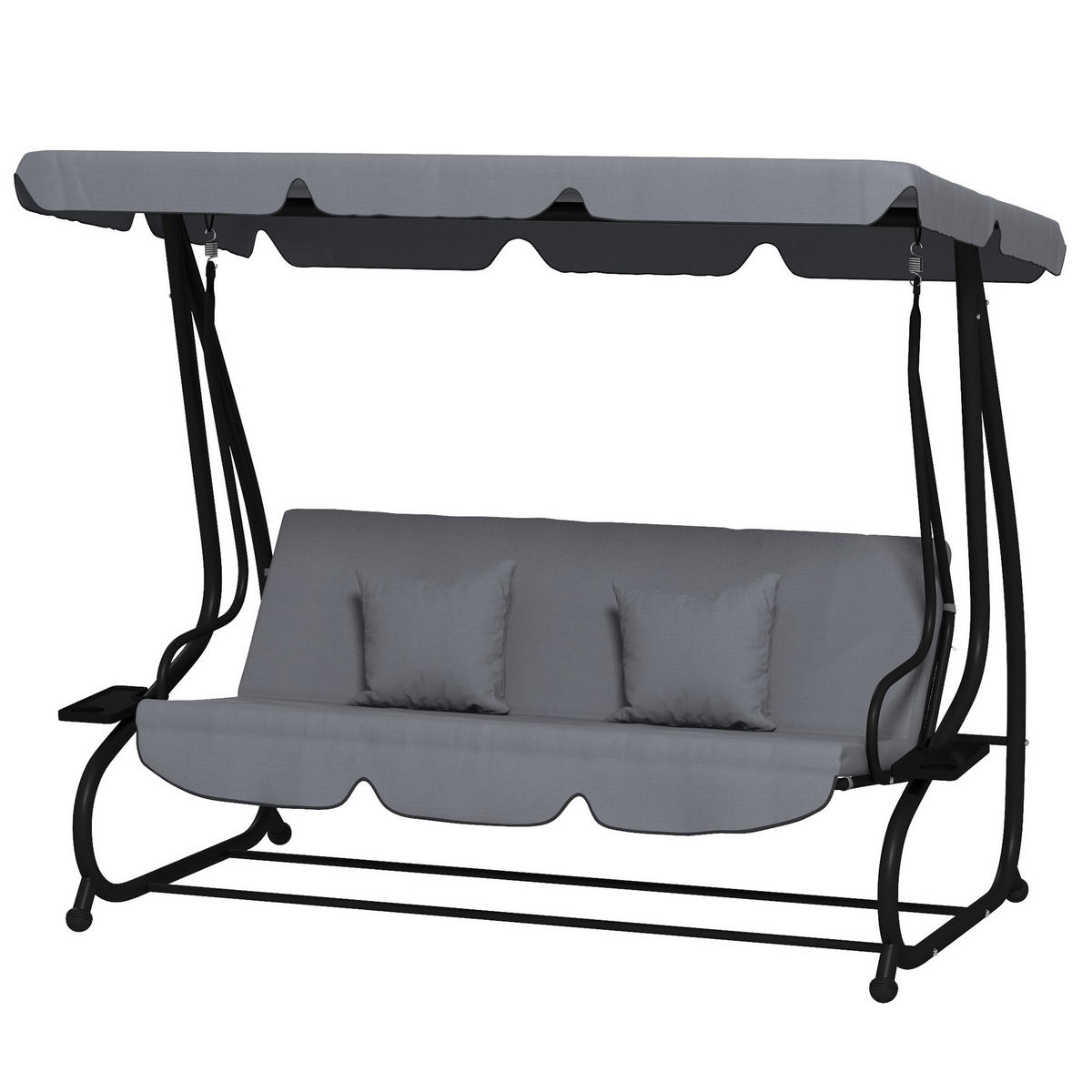 HOLLYWOODSCHAUKEL DE-15294 Dunkelgrau - Dunkelgrau, Metall (120/164/200cm) - ComfortXL