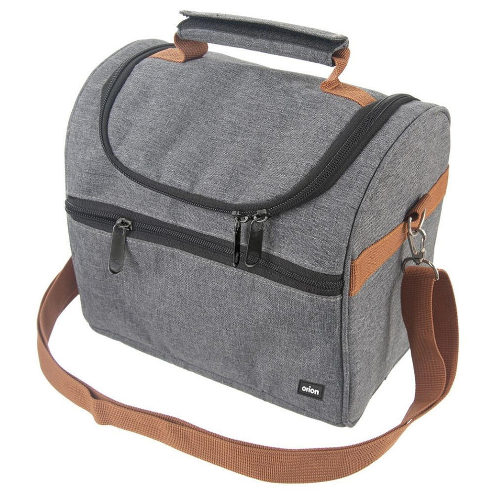 THERMOTASCHE mit Schultergurt 5,5 l Grau - Grau, Textil (18/22/23cm) - Orion 