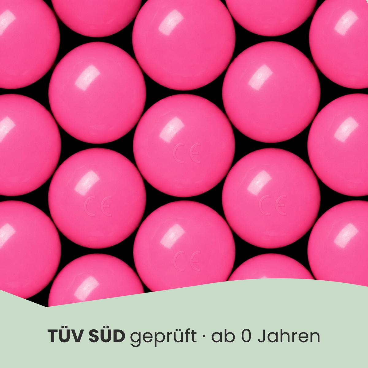 BÄLLEBAD-BÄLLE 50 Stück, Pink, 5.5 cm - Pink, Kunststoff (5.5/5.5/5.5cm) - Littletom