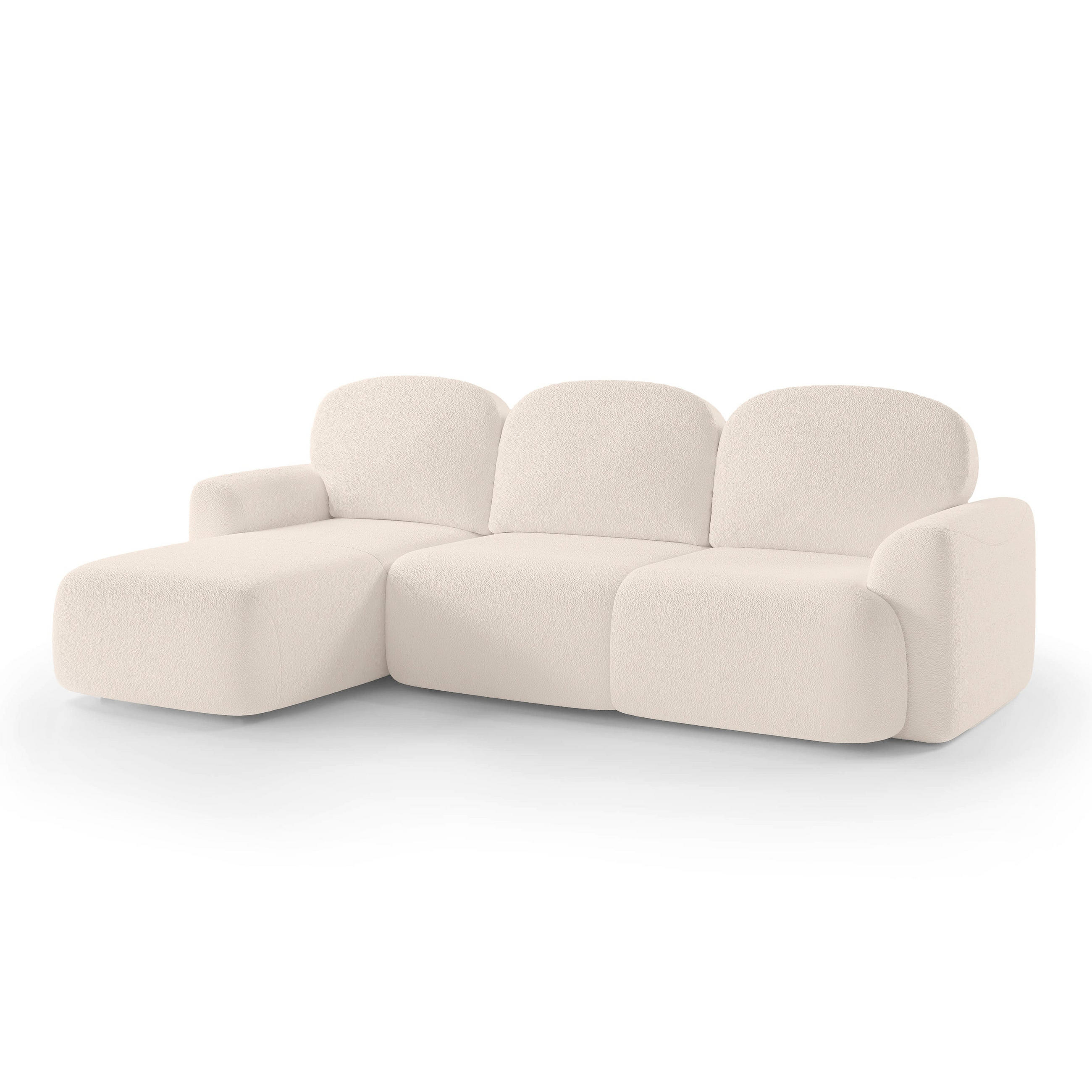 Pillovely Ecksofa Creme 260x95x163 cm