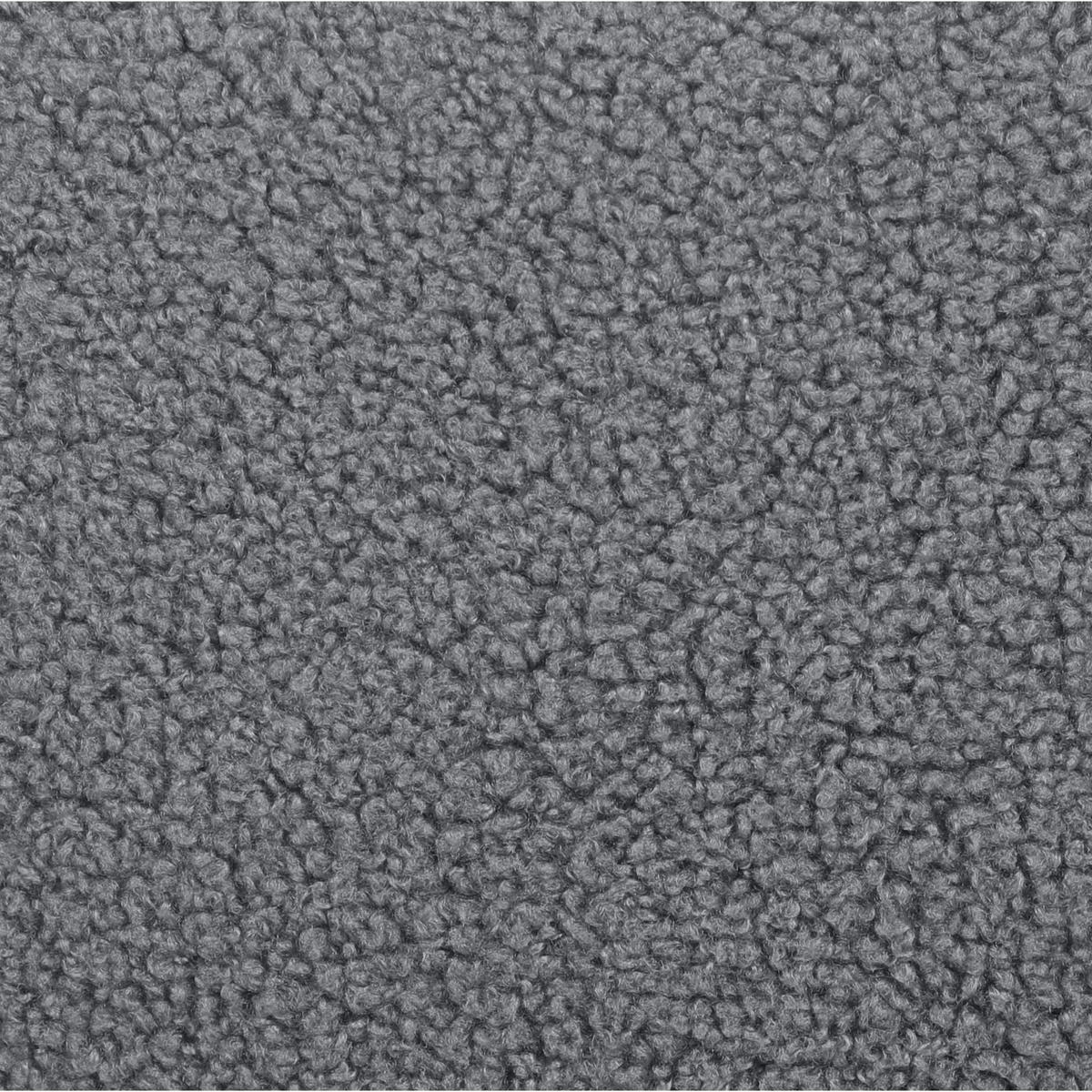 TRUHENHOCKER Roméo aus grauem Frotteestoff - Grau, Holzwerkstoff/Textil (37/42/37cm) - Sicaan