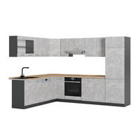 ECKKÜCHE R-Line, Beton/Anthrazit, 287 x 227 cm, AP Eiche - Anthrazit/Grau, Holzwerkstoff (287/206.8/60cm) - Vicco