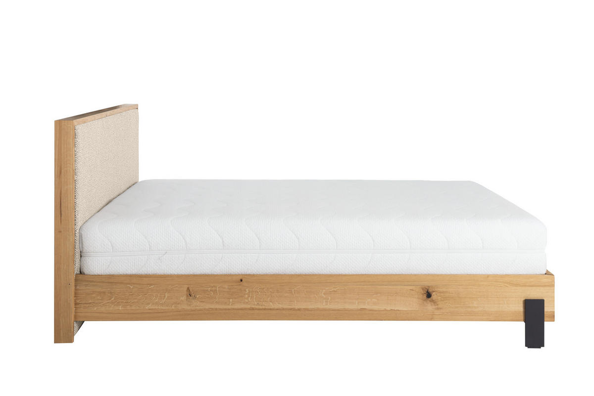 POLSTERBETT mit Matratze PRATO, Ecru, 180x200 cm - Ecru, Textil (180/200cm) - KS Home Concept