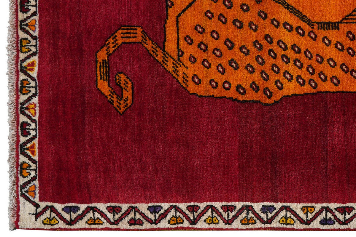 ORIENTTEPPICH handgeknüpft Gashgai Rot 185/109 cm Schurwolle - Rot, Textil (109/185cm) - Looma
