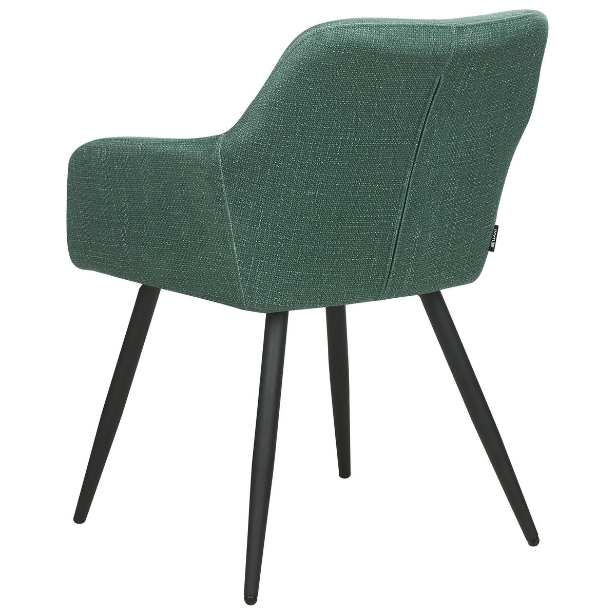 ESSZIMMERSTUHL 2er-Set Samt dunkelgrün Casmalia - Schwarz/Grün, Textil (59/78/62cm) - Beliani