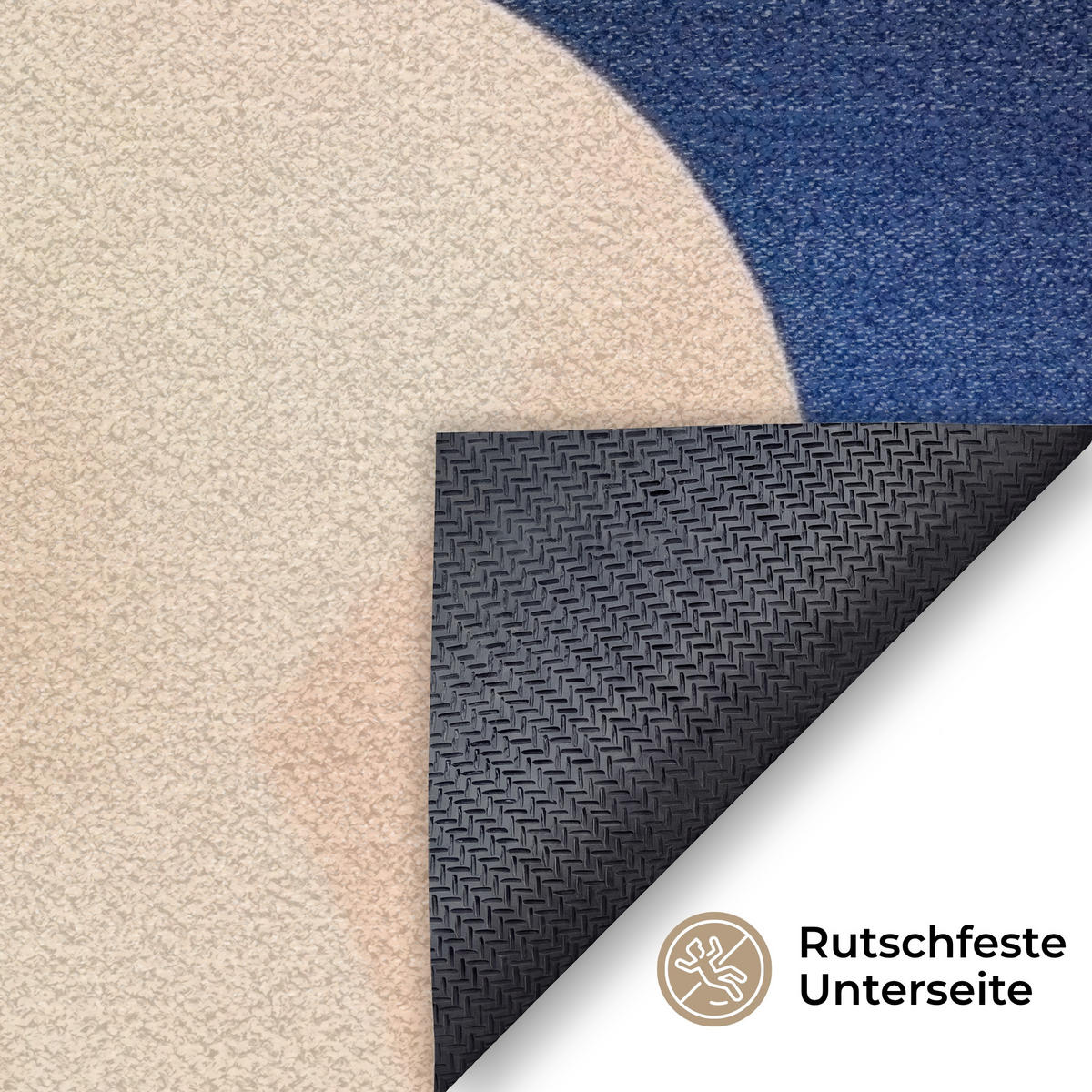 FUSSMATTE Abstrakt - Blau - Rosa Fußabtreter 180x120 cm - Multicolor, Kunststoff (180/120cm) - MuchoWow