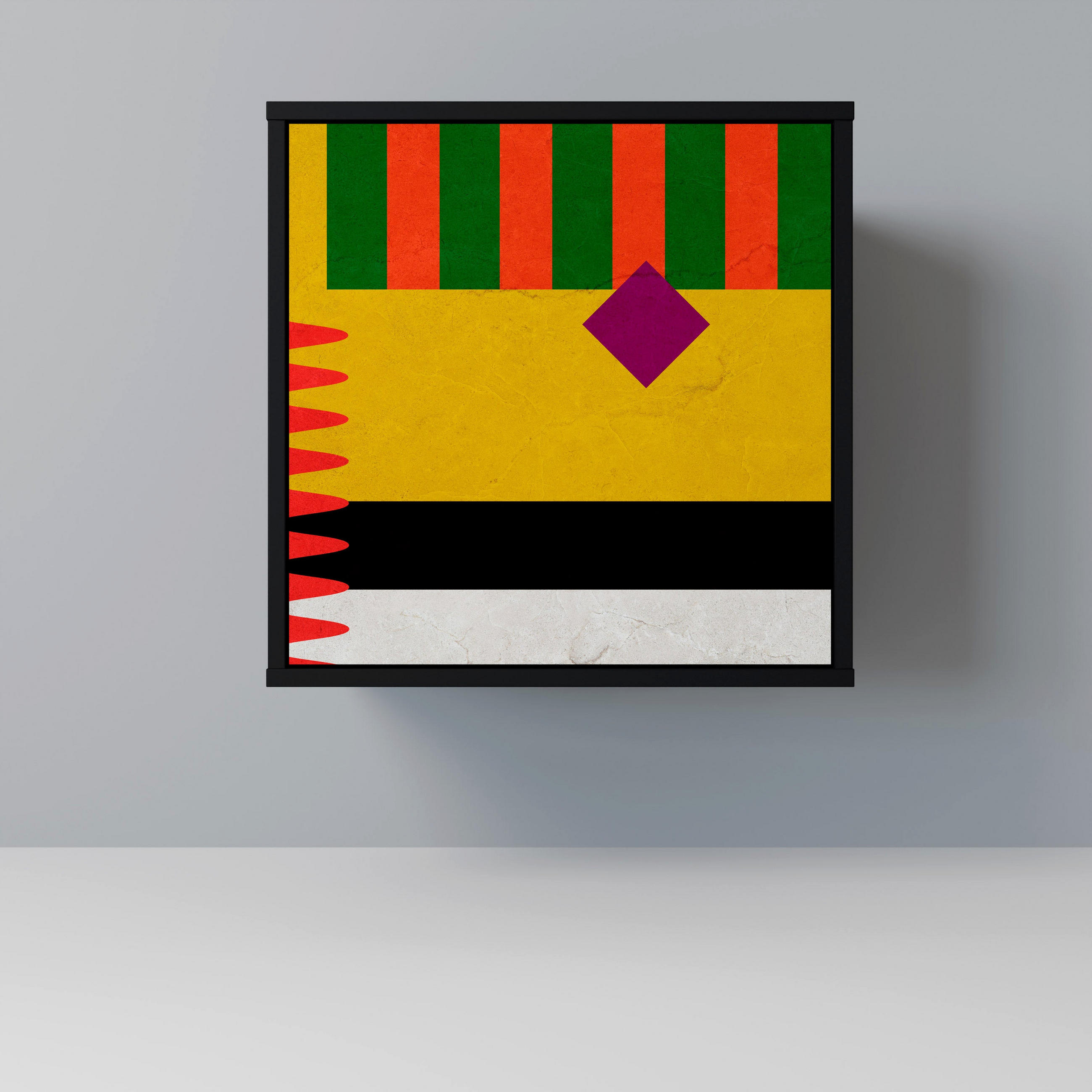 SpaceRebels Sideboard Schwarz 57.5x57.5x42 cm