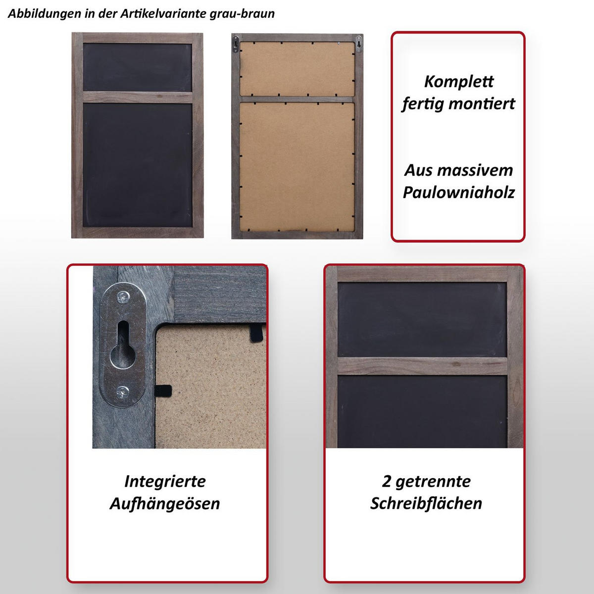 WERBETAFEL Dunkelbraun - Dunkelbraun, Holz (34/55/2cm) - MCW