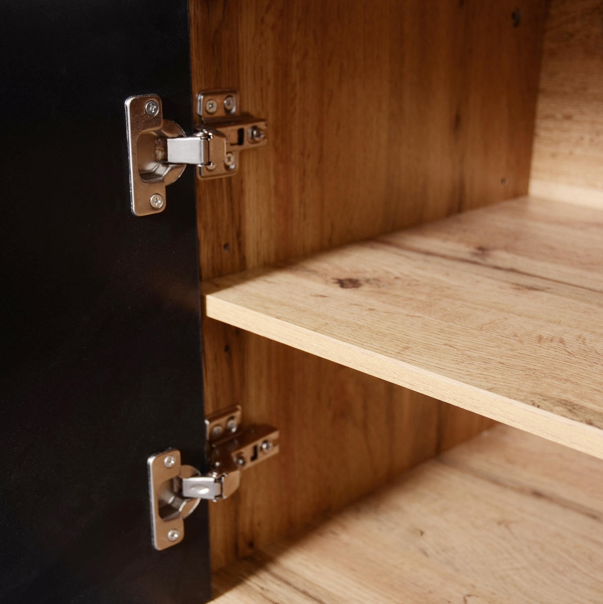 GARDEROBE 105/191,5/40 cm Schwarz aus MDF und Spanplatte mit Spiegel 2er Set - Schwarz, Holzwerkstoff (105/191/40cm) - OKMYHOME