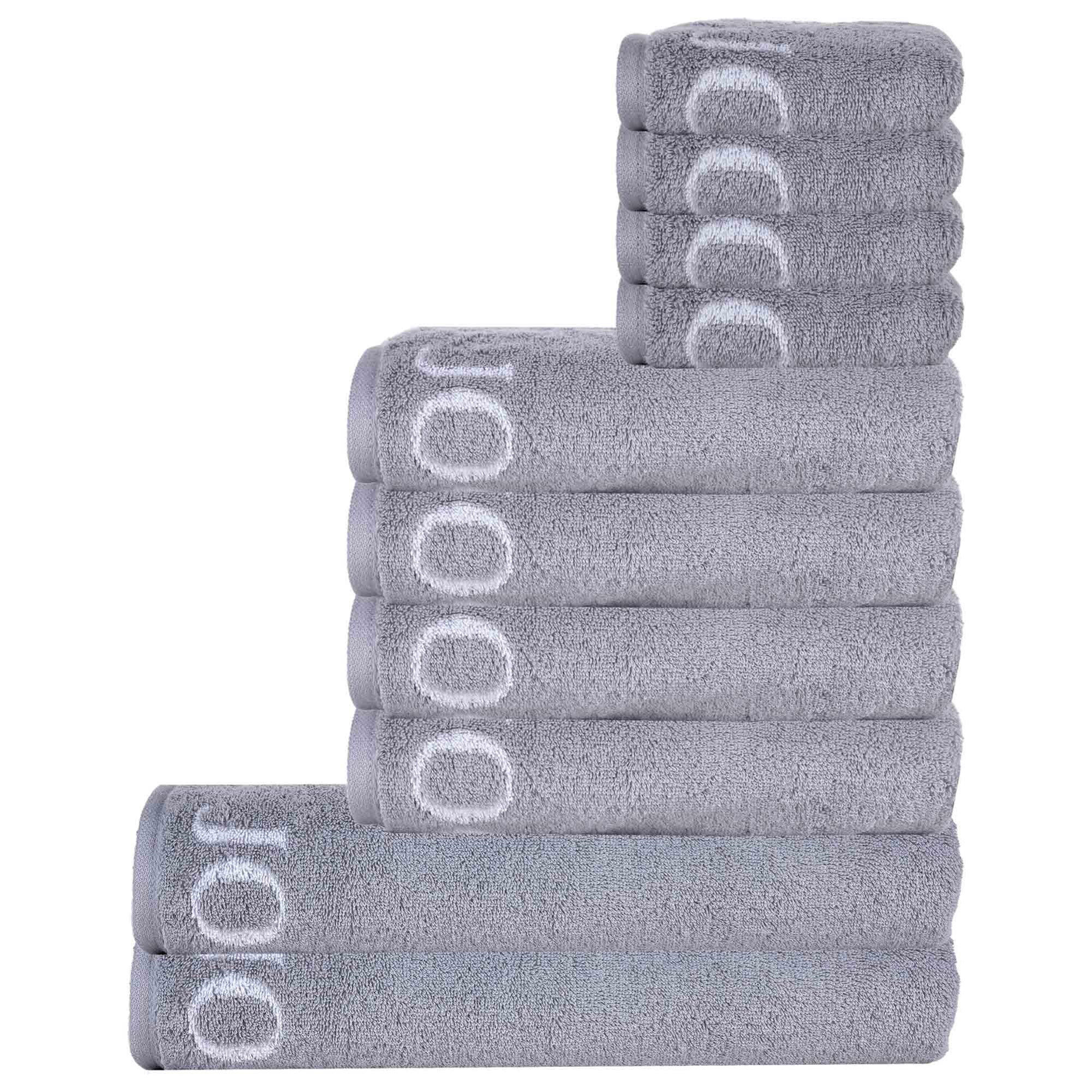 HANDTUCH Unisex Classic Grau Baumwolle 10er Pack - Grau, Textil (100/50cm) - Joop!
