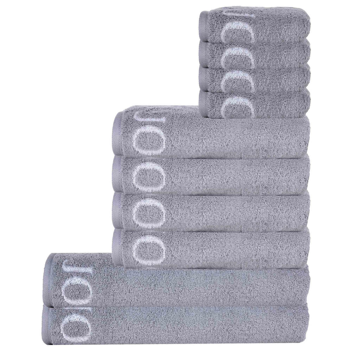 HANDTUCH Unisex Classic Grau Baumwolle 10er Pack - Grau, Textil (100/50cm) - Joop!