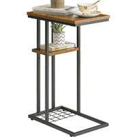 BEISTELLTISCH C-Form mit Lagerregal 40 x 26 x 61.5 cm - Multicolor, Metall (40/26/61.5cm)