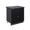 KÜCHENUNTERSCHRANK Fame-Line, Schwarz gestreift, 80 cm mit 3 Schubladen, AP Anthrazit - Anthrazit/Schwarz, Holzwerkstoff (80/82/60cm) - Vicco