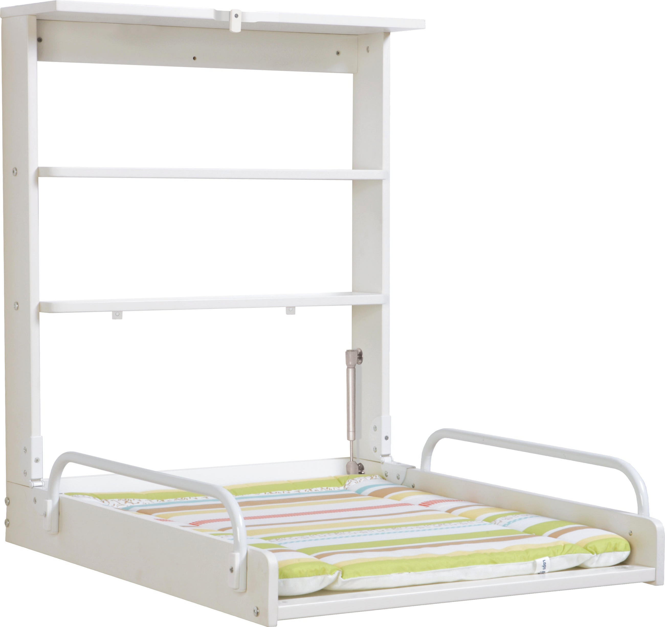 WANDWICKELREGAL Dschungelbaby - Weiß, Holzwerkstoff (66.5/78/76.5cm) - Roba