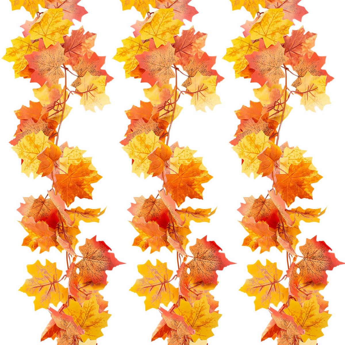 GIRLANDE HERBST - Orange, Kunststoff/Metall (29cm) - IDIMEX