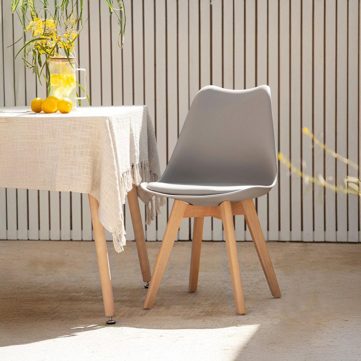 ESSZIMMERSTUHL Kler Grau 48 cm x 82 cm - Grau, Kunststoff (48/82/57cm)