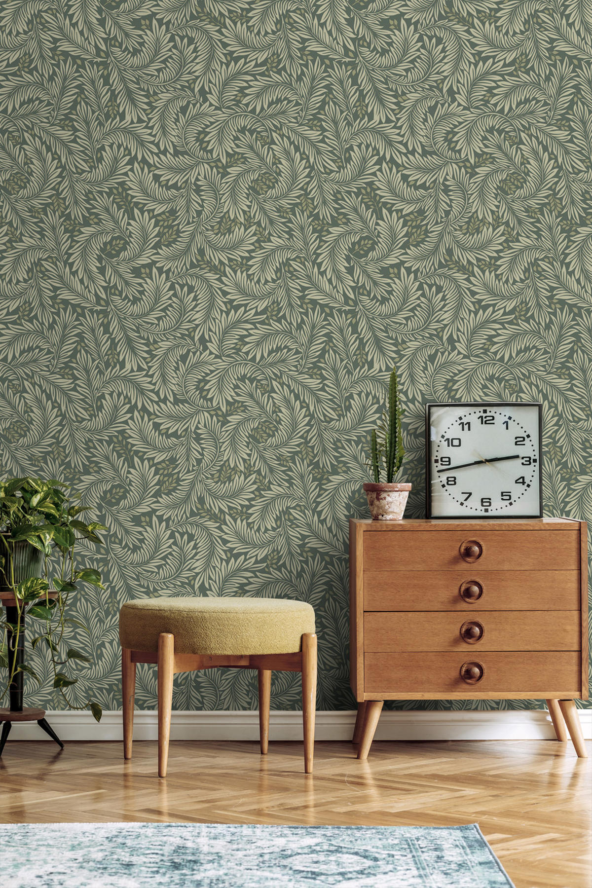 TAPETE Blätter 50 x 900 cm - Grün, Papier (50/900cm) - ESTAhome