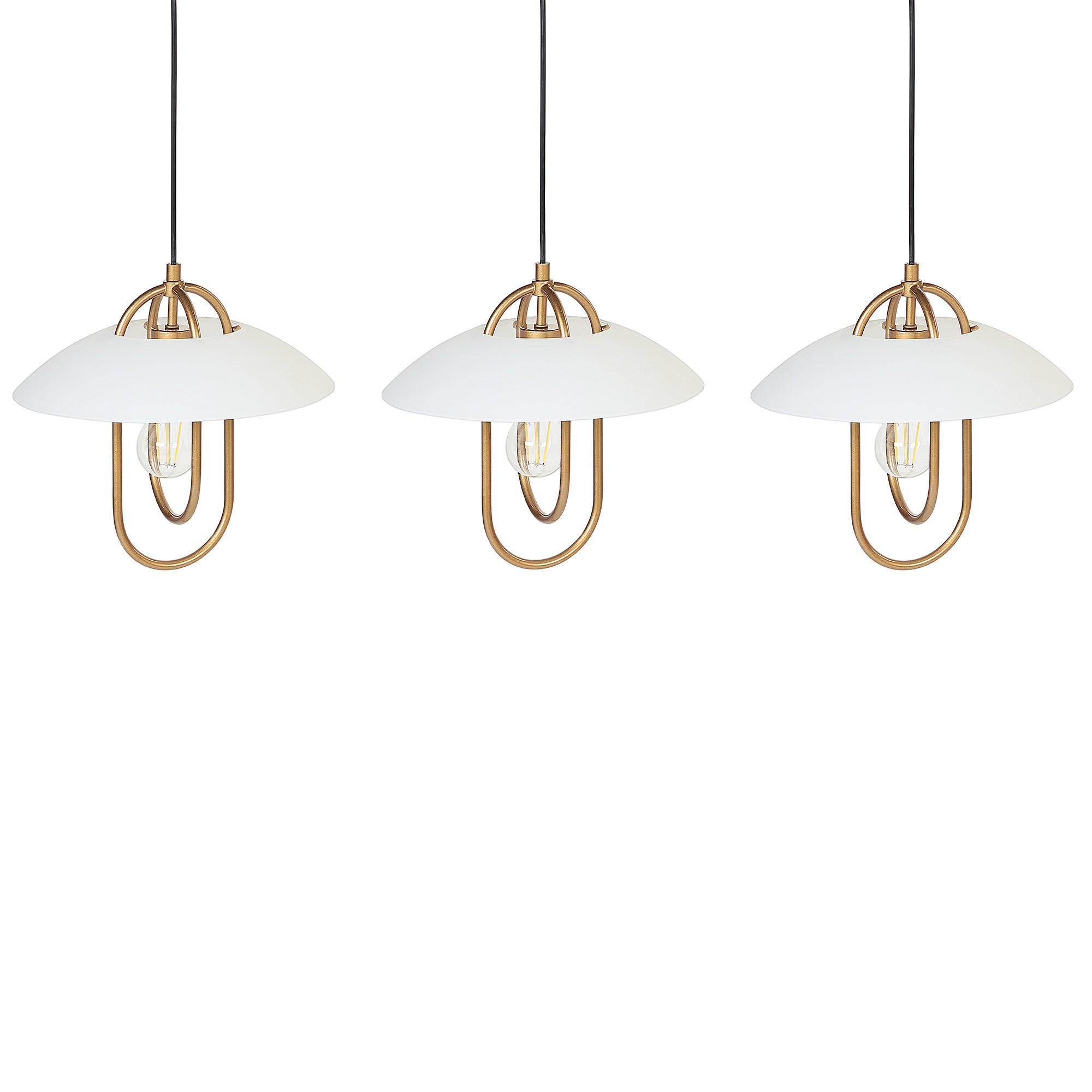 HÄNGELEUCHTE Nattai 7/76/121 cm - Goldfarben, Metall (7/76/121cm) - Beliani