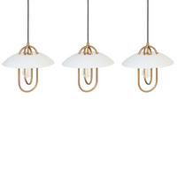 HÄNGELEUCHTE Nattai 7/76/121 cm - Goldfarben, Metall (7/76/121cm) - Beliani