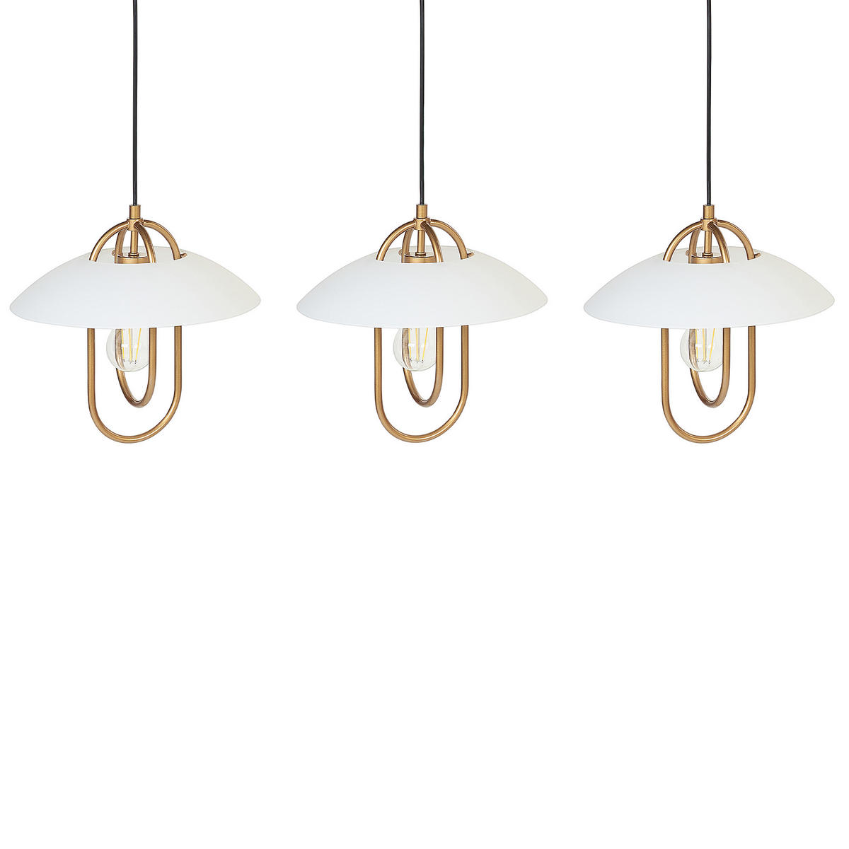 HÄNGELEUCHTE Nattai 7/76/121 cm - Goldfarben, Metall (7/76/121cm) - Beliani