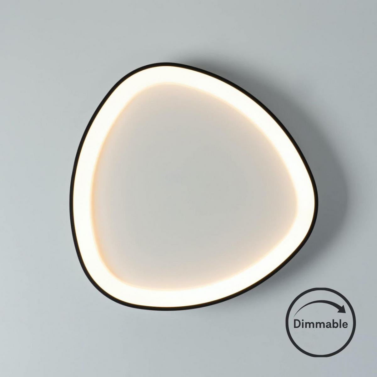 DECKENLEUCHTE Mesiano, Schwarz, 6cm, Dimmbar - Schwarz, Metall (6/42/6cm) - KOSILUM