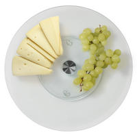 SERVIERPLATTE Drehbar 32 cm - Weiß, Glas (33.5/2.6/33.5cm)