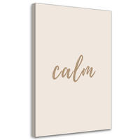 WANDBILD inschrift calm - Braun, Textil (40/60cm) - Feeby