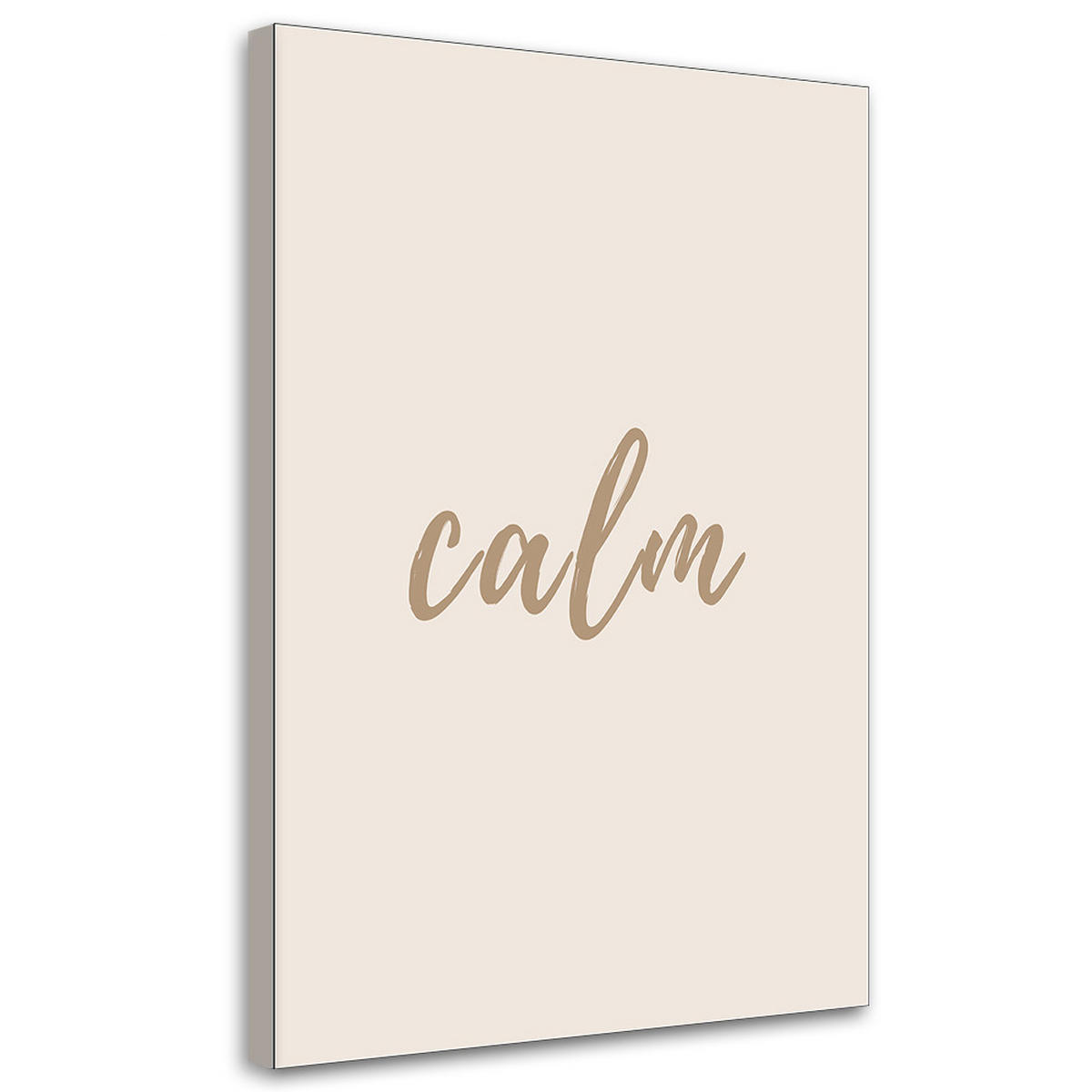 WANDBILD inschrift calm - Braun, Textil (40/60cm) - Feeby