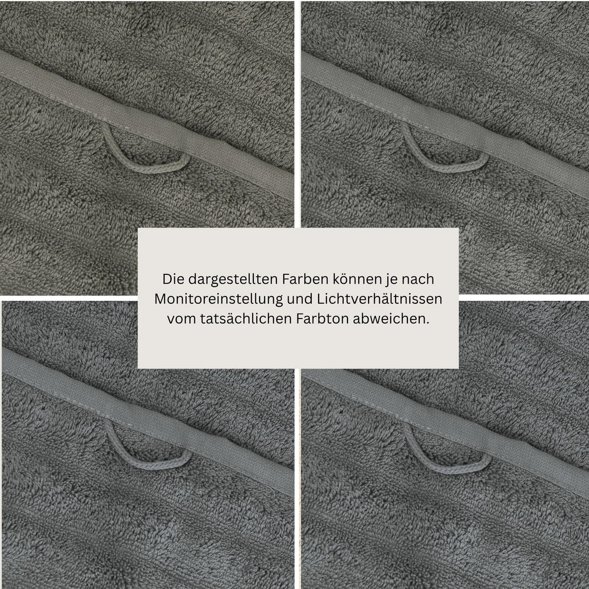 DUSCHTUCHSET Neapel - 2-teilig - 70x140 cm - Dunkelgrau - Dunkelgrau, Textil (70/140cm) - SCHIESSER