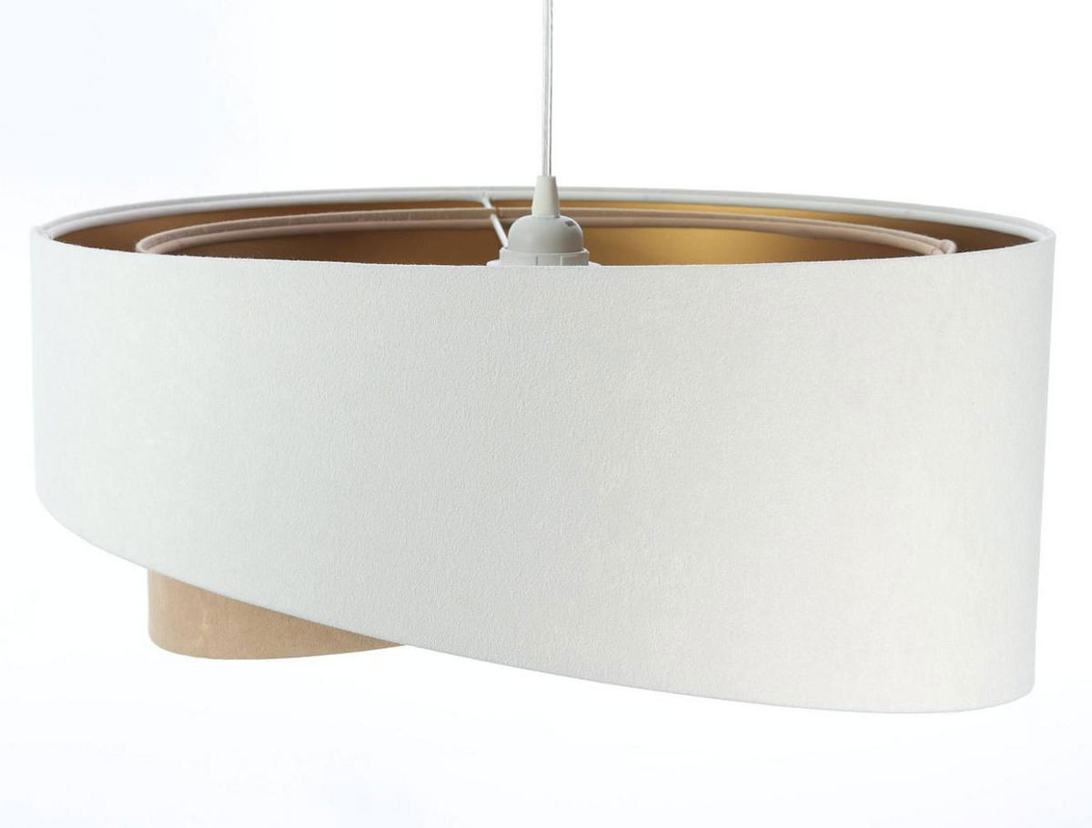 HÄNGELEUCHTE Weiß 50/23 cm - Beige, Kunststoff (50/1.3/23cm) - ONZENO