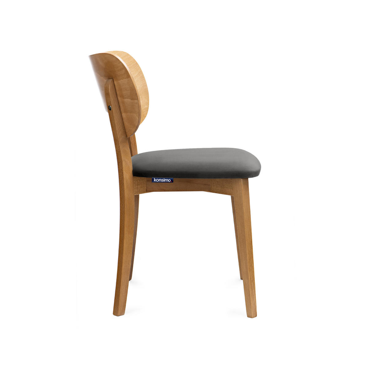 ESSZIMMERSTÜHLE LYCO (2er-Set), grau / Eiche hell - Eichefarben/Grau, Holz/Buchenholz (47/81/45cm) - KONSIMO®