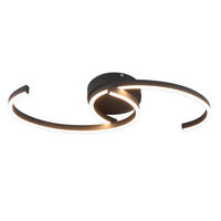 LED-DECKENLEUCHTE Hornwall 61.6/7.0/23.0 cm - Schwarz, Metall (23/61.6/7cm) - ZMH