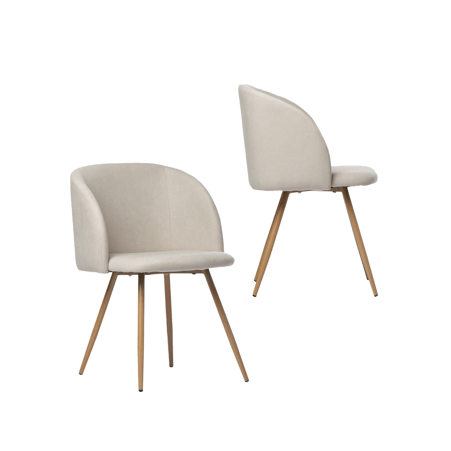 ESSZIMMERSTUHL Scot Beige 54 cm x 82 cm 2er-Set - Beige, Textil (54/82/48cm) - Klast Home