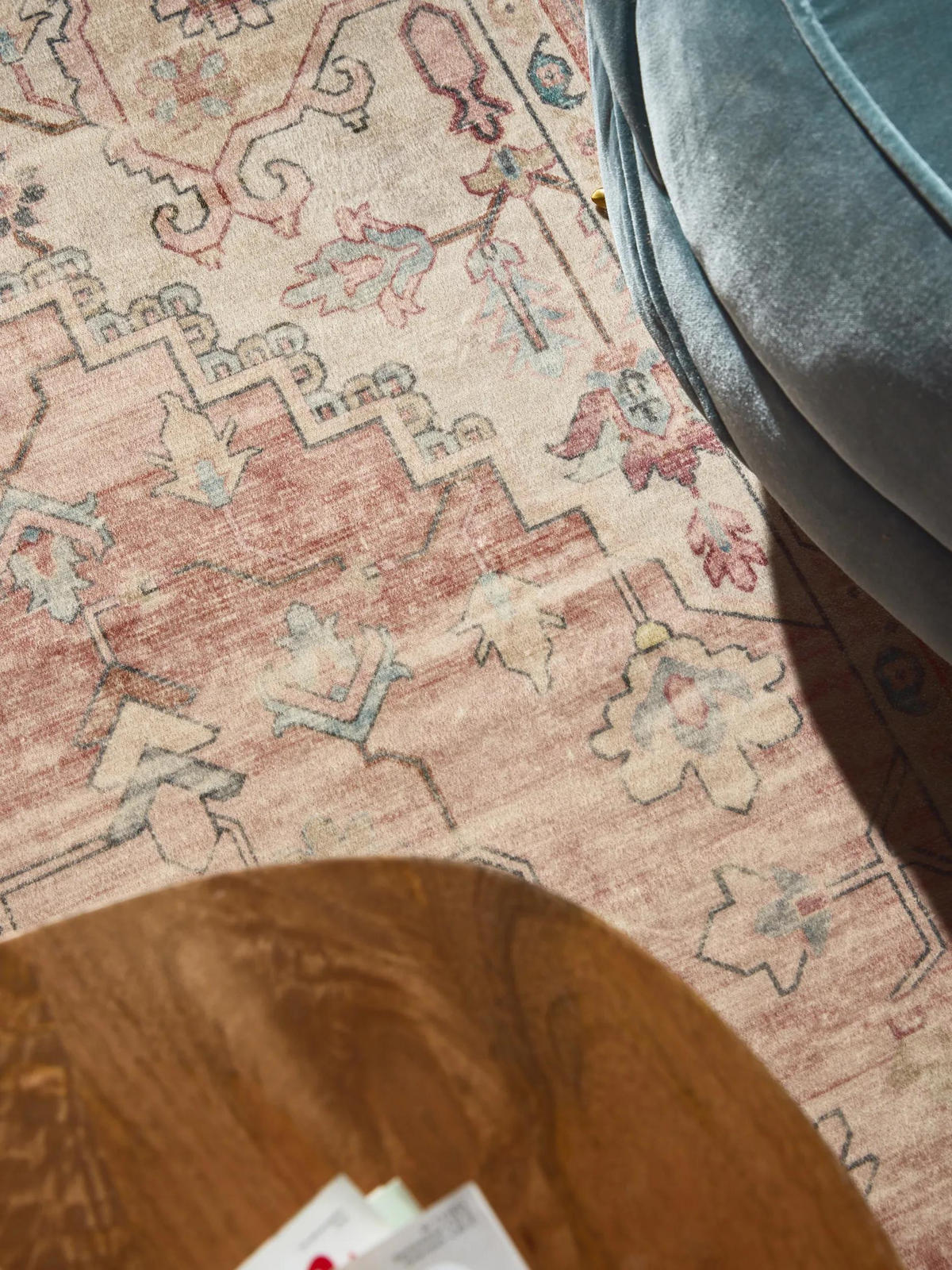 VINTAGE-TEPPICH Miray waschbar 160/230 cm - Rosa, Kunststoff (160/230cm) - benuta Nest